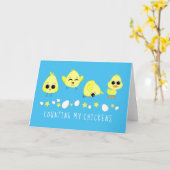Carte Les poulets et les canards comptent mes poulets di (Fleur jaune)
