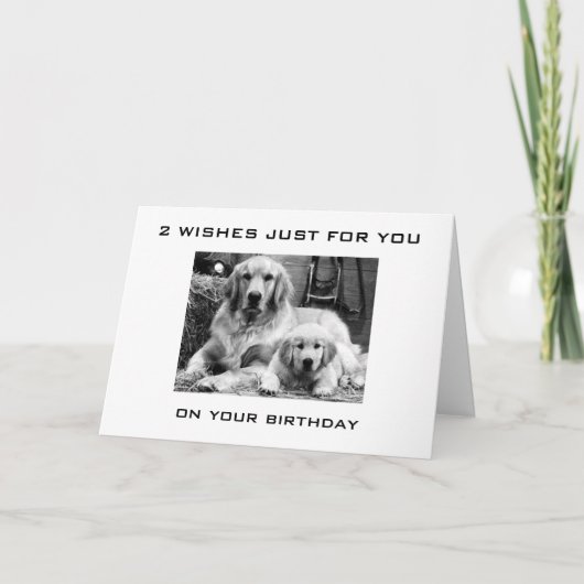 CARTE LES POUPES FONT 2 SOUHAITS JUSTE POUR VOTRE ANNIVE (Devant)