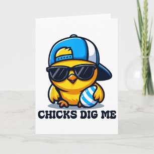 Carte Les poussins m'aiment Pâques Drôle de Pâques pour
