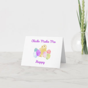 Carte Les poussins me rendent heureux BLANK