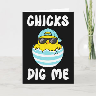 Carte Les poussins me trouvent des lunettes de soleil co