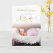 Carte Les premières bénédictions de Noël pour bébé - VOT (Fleur jaune)