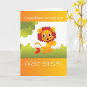 Carte Les premières étapes du bébé, Félicitations pour l (Fleur jaune)