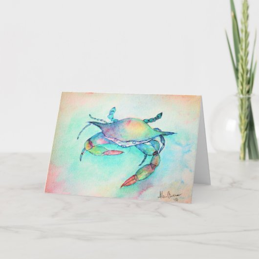 Carte Les premières peintures d'Alecia - "Le crabe bleu" (Devant)