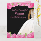 Carte Les princes floraux roses Fête des mères afro-amér (Fleur jaune)