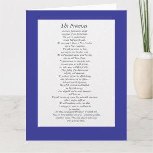 Carte Les promesses des AA (feuille de papier.)