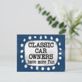 Carte Les Propriétaires De Voitures Classiques Ont Plus  (Debout devant)