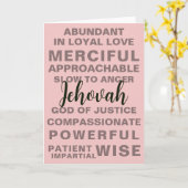 Carte Les qualités de l'Eternel | Salutation JW (Fleur jaune)