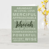 Carte Les qualités de l'Eternel | Salutation JW (Fleur jaune)