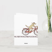 Carte Les quatre saisons de Keeshond | Caricature de chi (Dos)