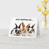 CARTE LES RABBITS ESPÈRENT DE VOUS SOUHAITER UN JOLI ANN (Fleur jaune)