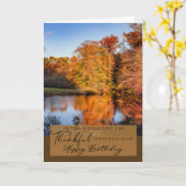 Carte Les réflexions d'automne sur l'anniversaire de l'é (Fleur jaune)