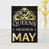 Carte Les Reines Sont Nées En Mai Je (Fleur jaune)