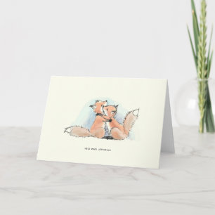 Carte Les renards amoureux : avec beaucoup d'affection
