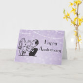 Carte Les rétros parties scintillantes pourpres allument (Fleur jaune)