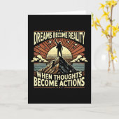 Carte Les rêves deviennent réalité quand les pensées dev (Fleur jaune)