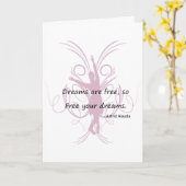 Carte Les rêves sont librement 2 (Fleur jaune)