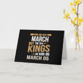 Carte Les rois naissent le 05 mars (Fleur jaune)