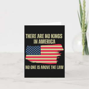 Carte Les rois ne sont pas aux Etats-Unis Drapeau améric