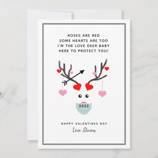 Carte Les Roses amusants sont les Valentines Rouges Jour (Devant)