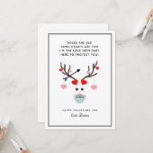 Carte Les Roses amusants sont les Valentines Rouges Jour (Devant/Arrière en situation)