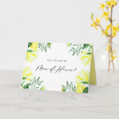 Carte Les Roses d'aquarelle jaune devenir mon homme d'ho (Fleur jaune)