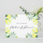 Carte Les Roses de l'aquarelle jaune deviennent mon maît (Debout devant)