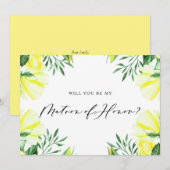 Carte Les Roses de l'aquarelle jaune deviennent mon maît (Devant / Derrière)