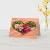 Carte Les roses et les coeurs cardent je t'aime (Fleur jaune)