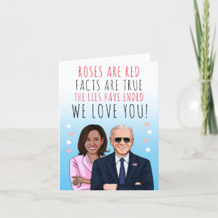 Carte Les roses sont Red Facts sont la vraie Valentine