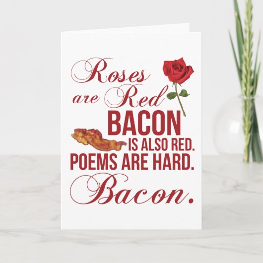 Carte Les roses Sont Rouges, Bacon. (Devant)