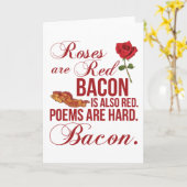 Carte Les roses Sont Rouges, Bacon. (Fleur jaune)