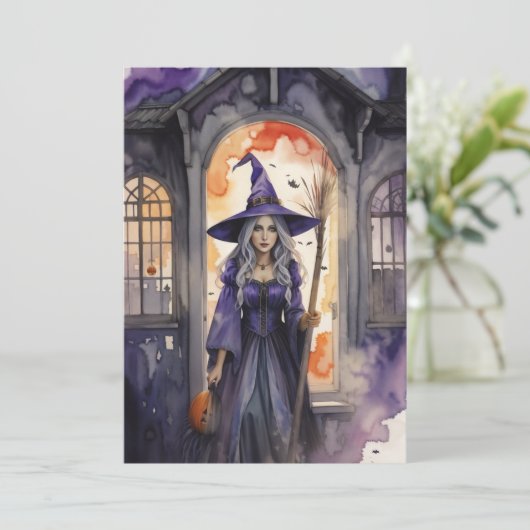 Carte Les salutations de la sorcière (Debout devant)