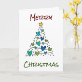 CARTE LES SALUTATIONS DE NOËL ONT DE L'AMOUR, DE LA FAMI (Fleur jaune)