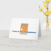 Carte Les salutations du joueur de backgammon (Fleur jaune)