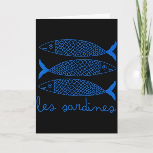 Carte Les Sardines Poisson en Conserve Graphique Rétro P (Devant)