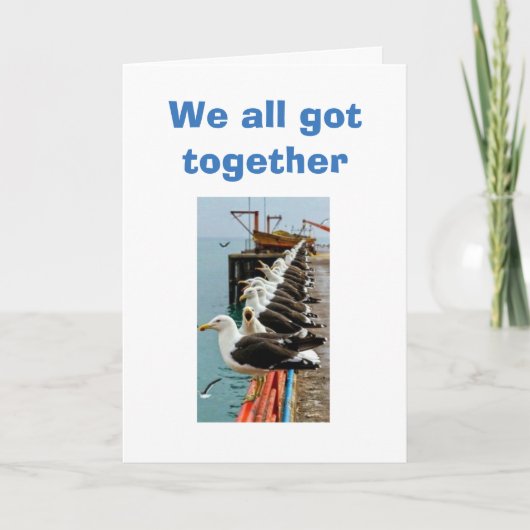 CARTE LES SEAGULLS SE SONT RASSEMBLÉS ET ONT ATTERRI POU (Devant)