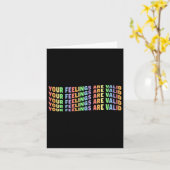 Carte Les sentiments sont valides santé mentale Pastel P (Fleur jaune)