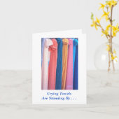 CARTE "LES SERVIETTES DE CRYING SONT À CÔTÉ" (PHOTOG. CO (Fleur jaune)