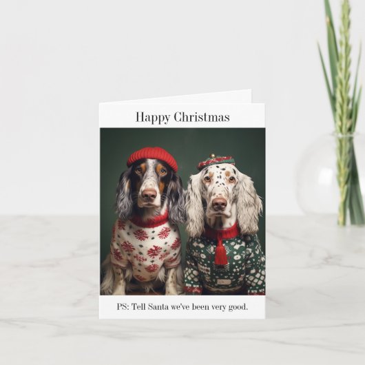Carte Les sets anglais dans les pulls de Noël (Devant)