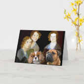 Carte Les soeurs Bronte et leurs chiens (Fleur jaune)