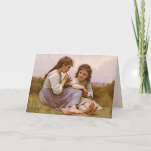 Carte Les soeurs et la musique à la flute de Bouguereau