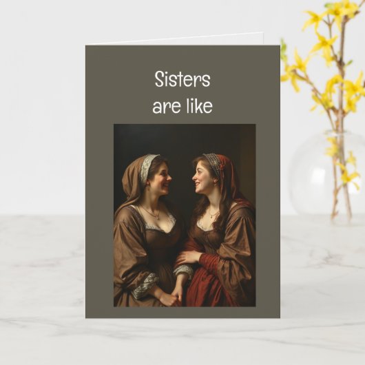 Carte Les soeurs sont comme des contes de fées (Fleur jaune)