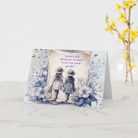 Carte Les soeurs sont différentes fleurs du même jardin (Fleur jaune)