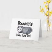 Carte Les Sommes Possum ont aussi besoin d'amour (Fleur jaune)