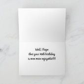 CARTE **LES SOUHAITS D'ANNIVERSAIRE SONT COMME UN JOUR À (Intérieur)