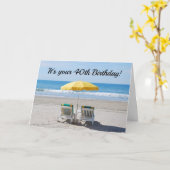 CARTE **LES SOUHAITS DE 40E ANNIVERSAIRE SONT COMME UN J (Fleur jaune)