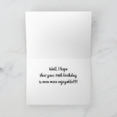 Carte **LES SOUHAITS DU 70e ANNIVERSAIRE SONT COMME LA J (Intérieur)