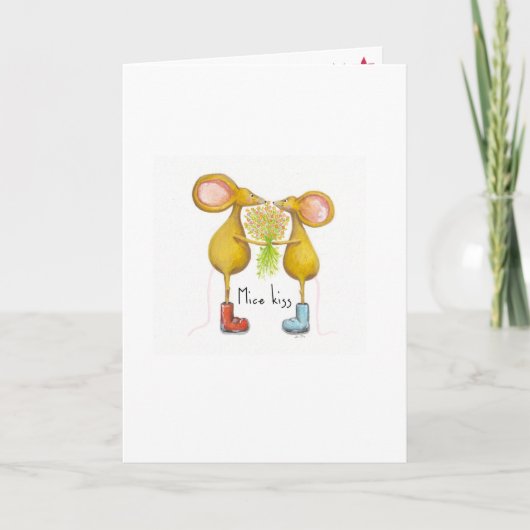 Carte Les souris s'embrassent (Devant)