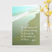 Carte Les souvenirs de plage durent pour toujours la (Fleur jaune)